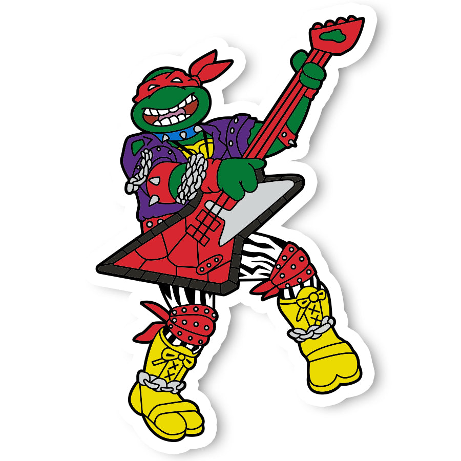 Red Turtle Heavy Metal Sticker