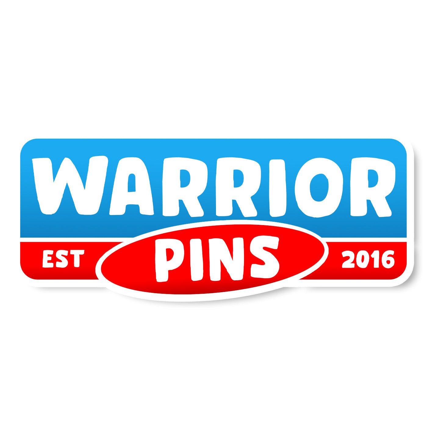 Warrior Pins Retro Logo Sticker