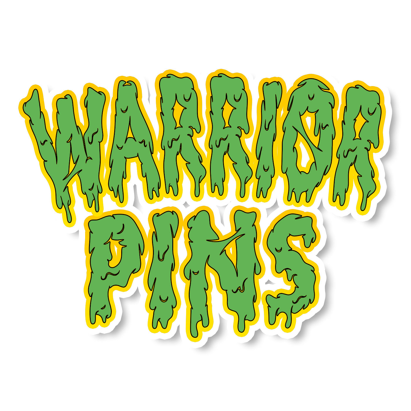 Warrior Pins Slime Logo Sticker