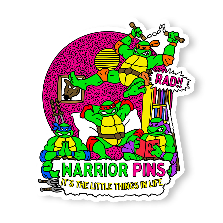 Warrior Pins Rad 90's Sticker