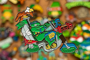 Blue Turtle Hover Trike Pin