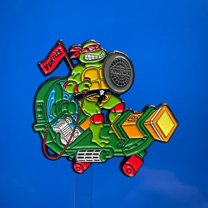 Red Turtle Sewer Skateboard Pin
